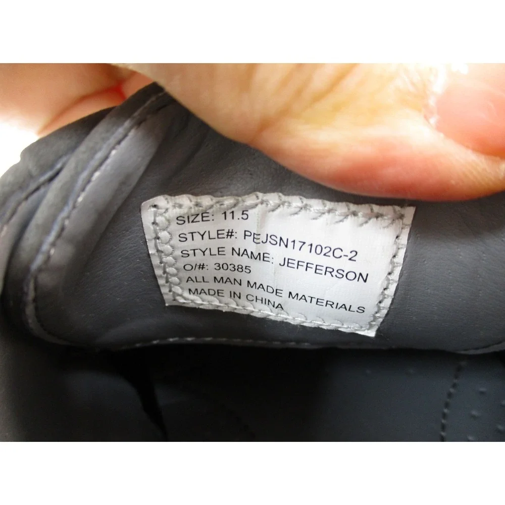 Perry Ellis Dress Shoes Mens 11.5 Gray Portfolio Ultra Foam Lace Up Oxford